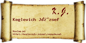 Keglevich József névjegykártya